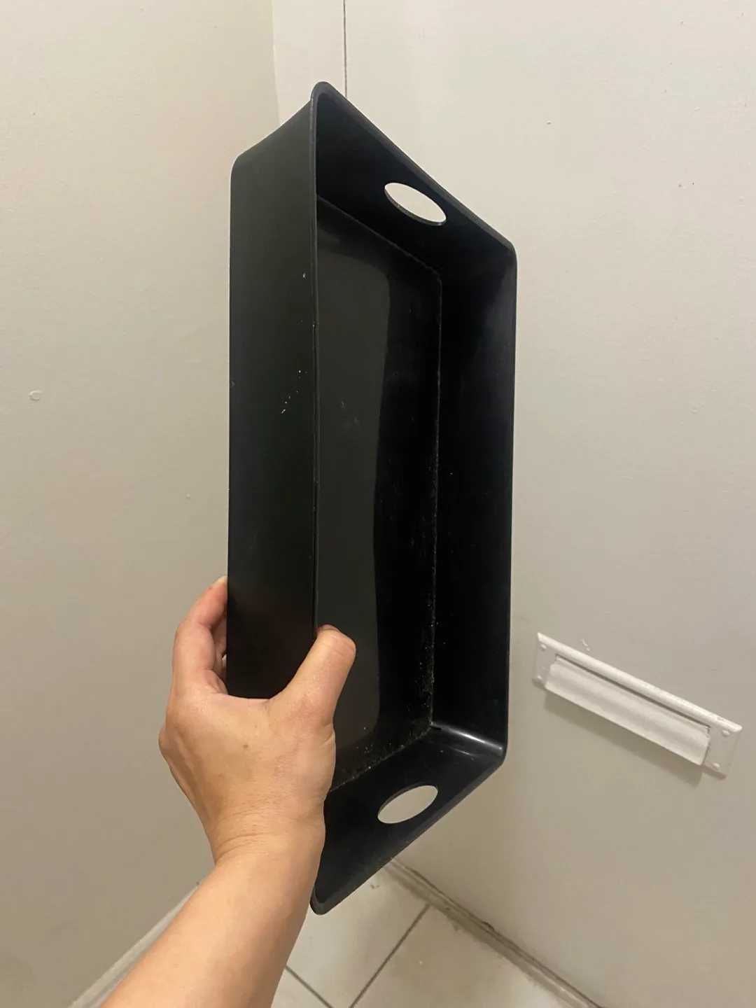 Black Plastic Storage Bin thumbnail