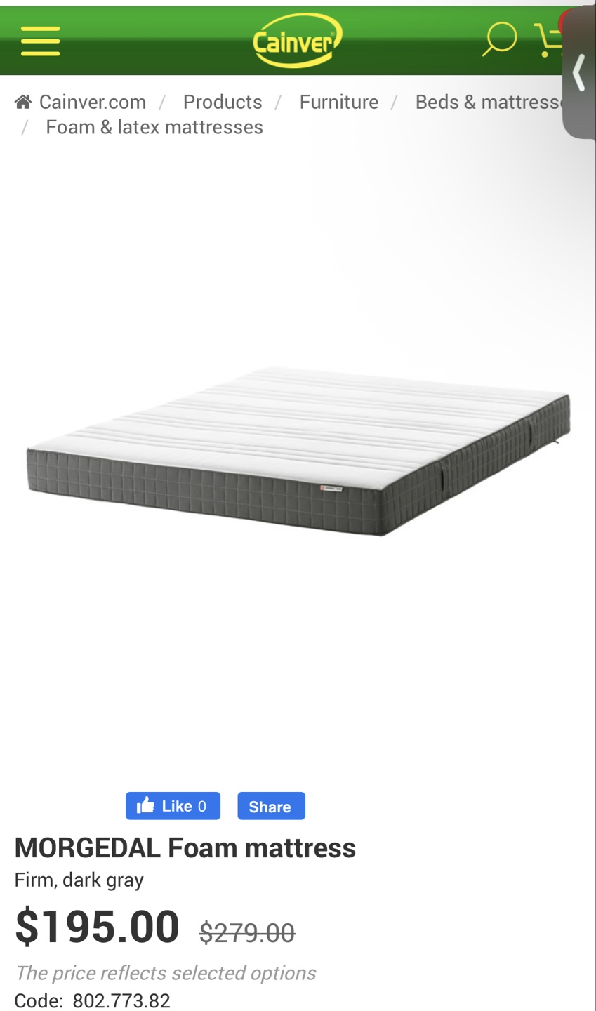 IKEA Neiden Bed Frame, Morgedal Mattress, Luröy Slats - photo 4