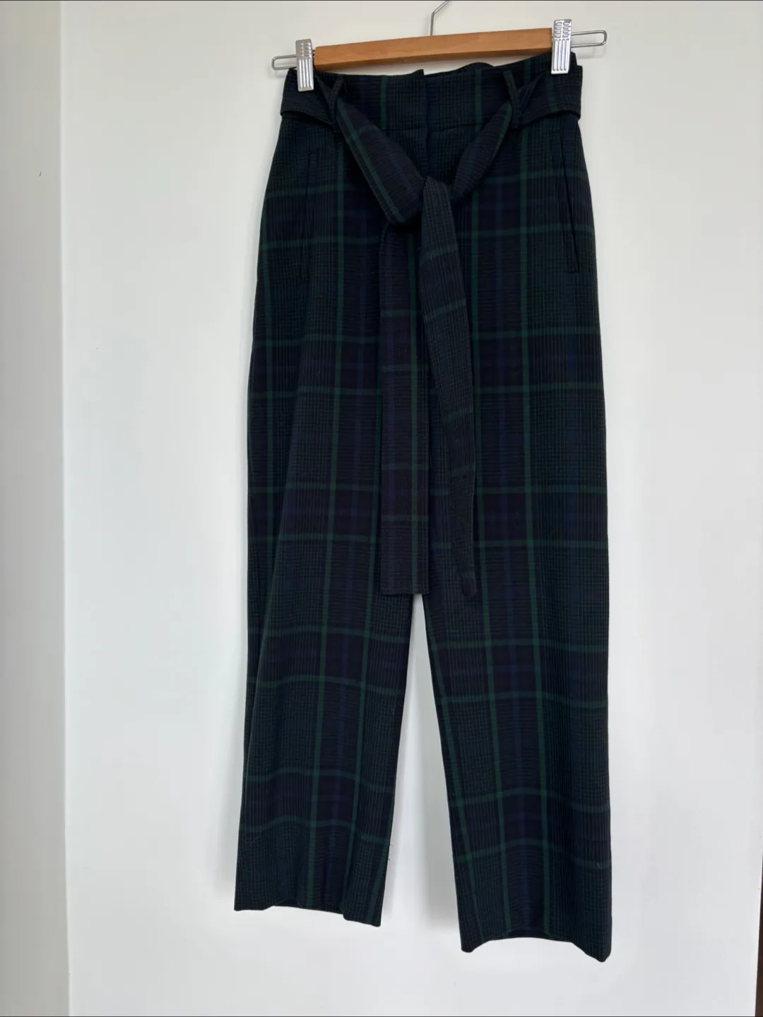 Wilfred Cropped Plaid Tie-Waist Pants - Size 00