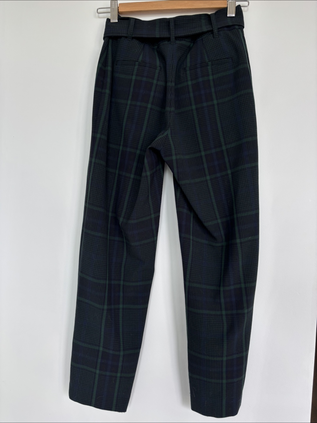 Wilfred Cropped Plaid Tie-Waist Pants - Size 00 - photo 3