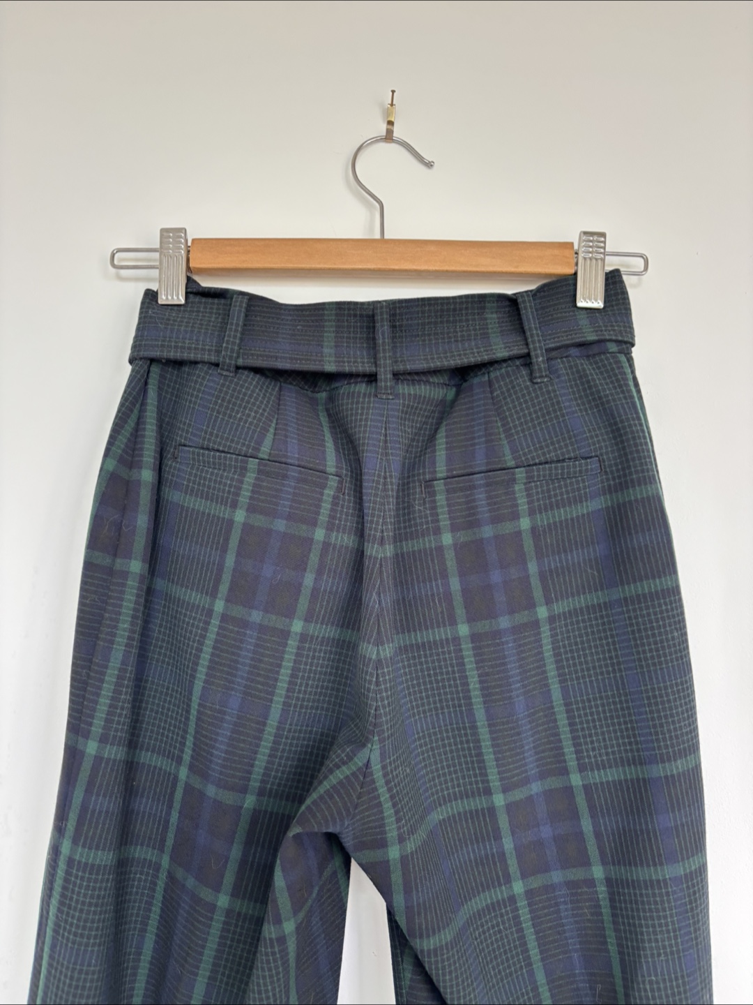Wilfred Cropped Plaid Tie-Waist Pants - Size 00 - photo 4