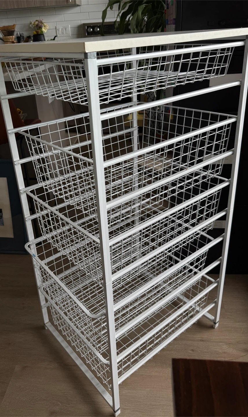 5-drawer wire basket