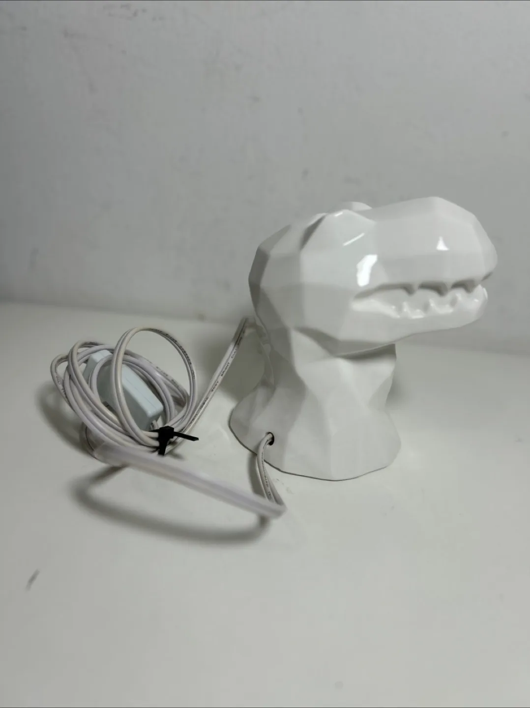 Dinosaur Head Table Lamp - White thumbnail