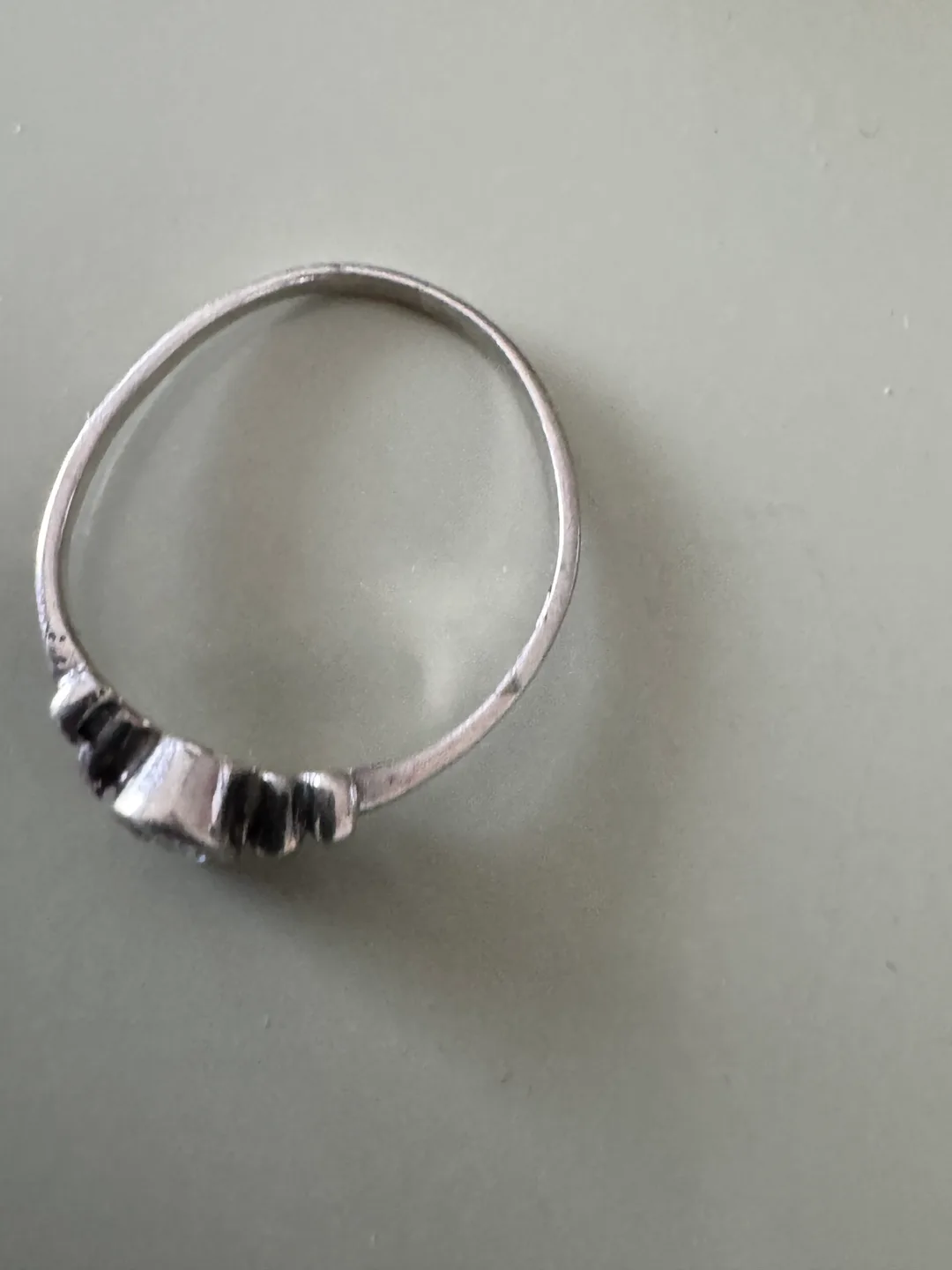 vintage Silver Ring with Clear Stone thumbnail