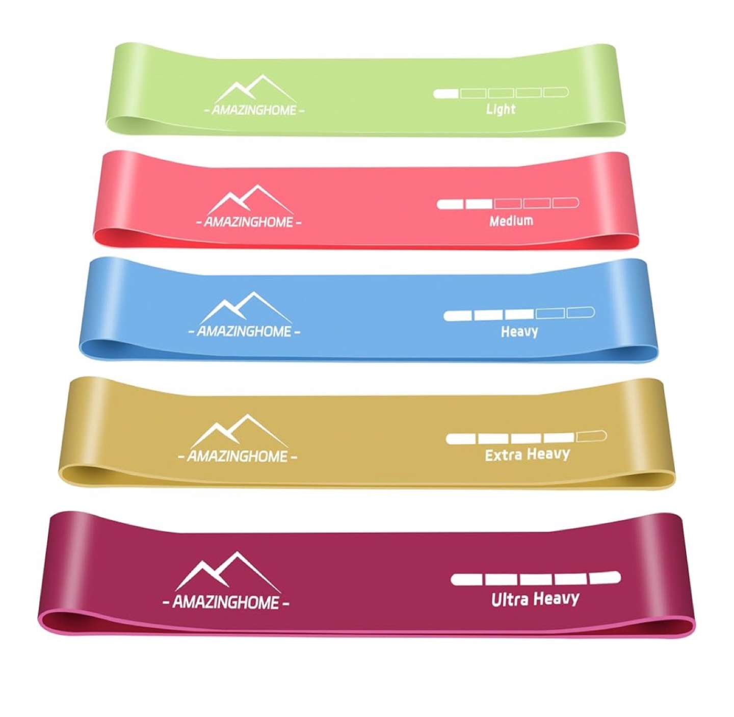 AMAZINGHOME Resistance Bands  5 pk