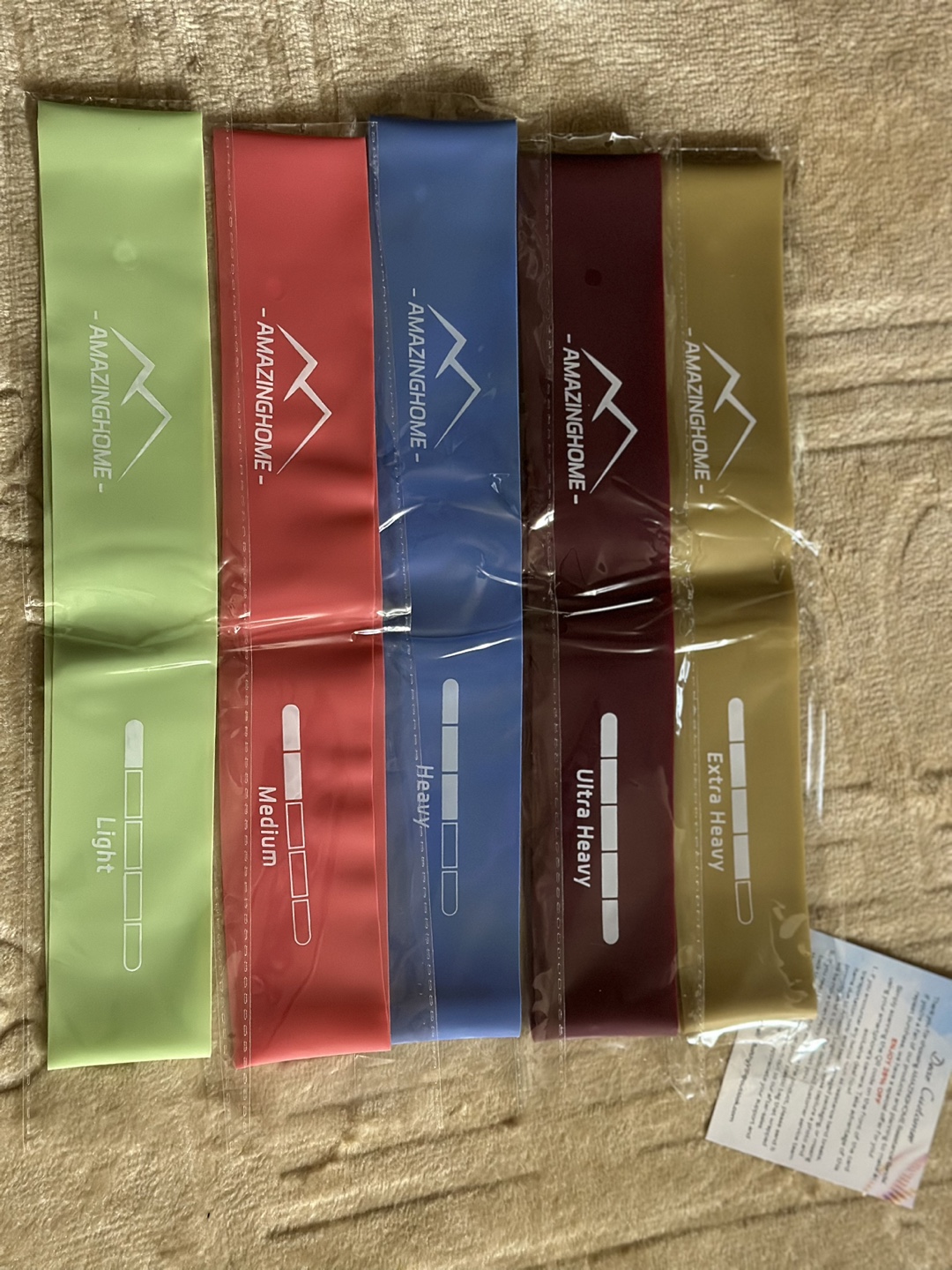 AMAZINGHOME Resistance Bands  5 pk - photo 2