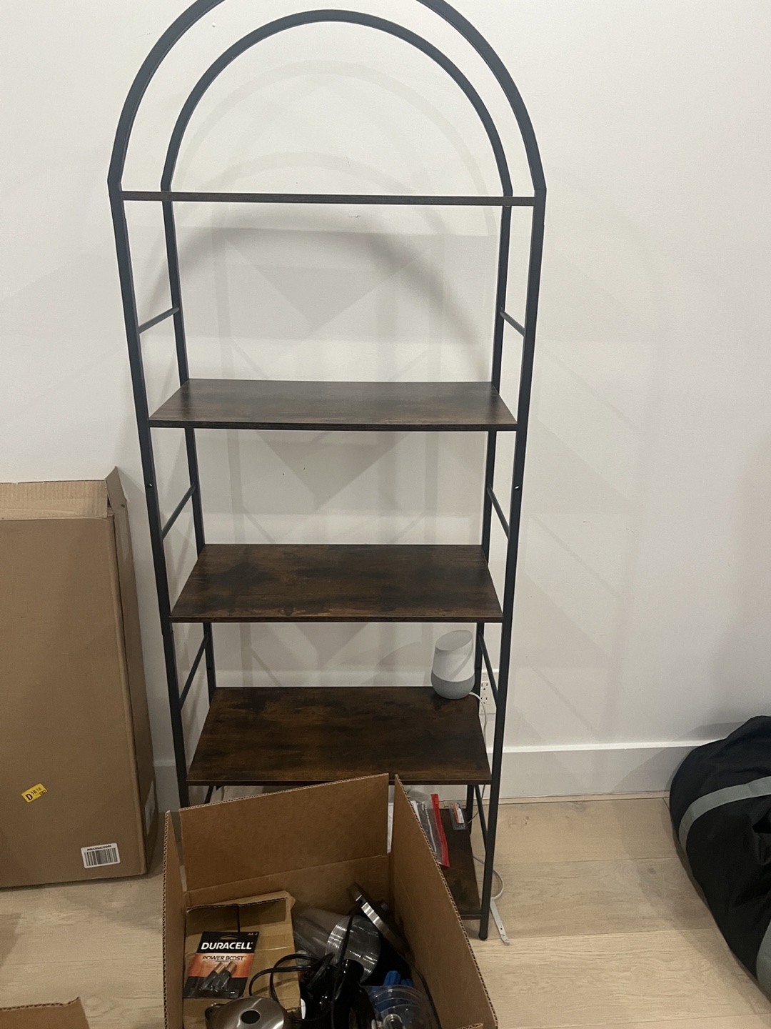 Black Metal Arched Bookshelf - photo 2