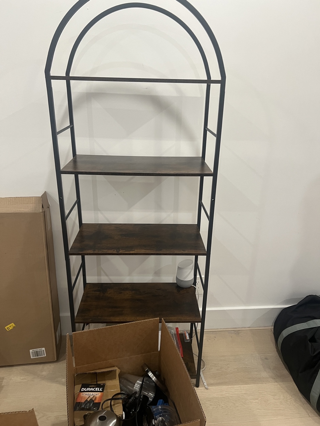 Black Metal Arched Bookshelf