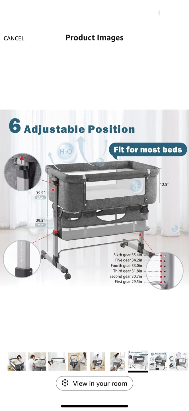 Adjustable Bedside Bassinet - bran New! - photo 4