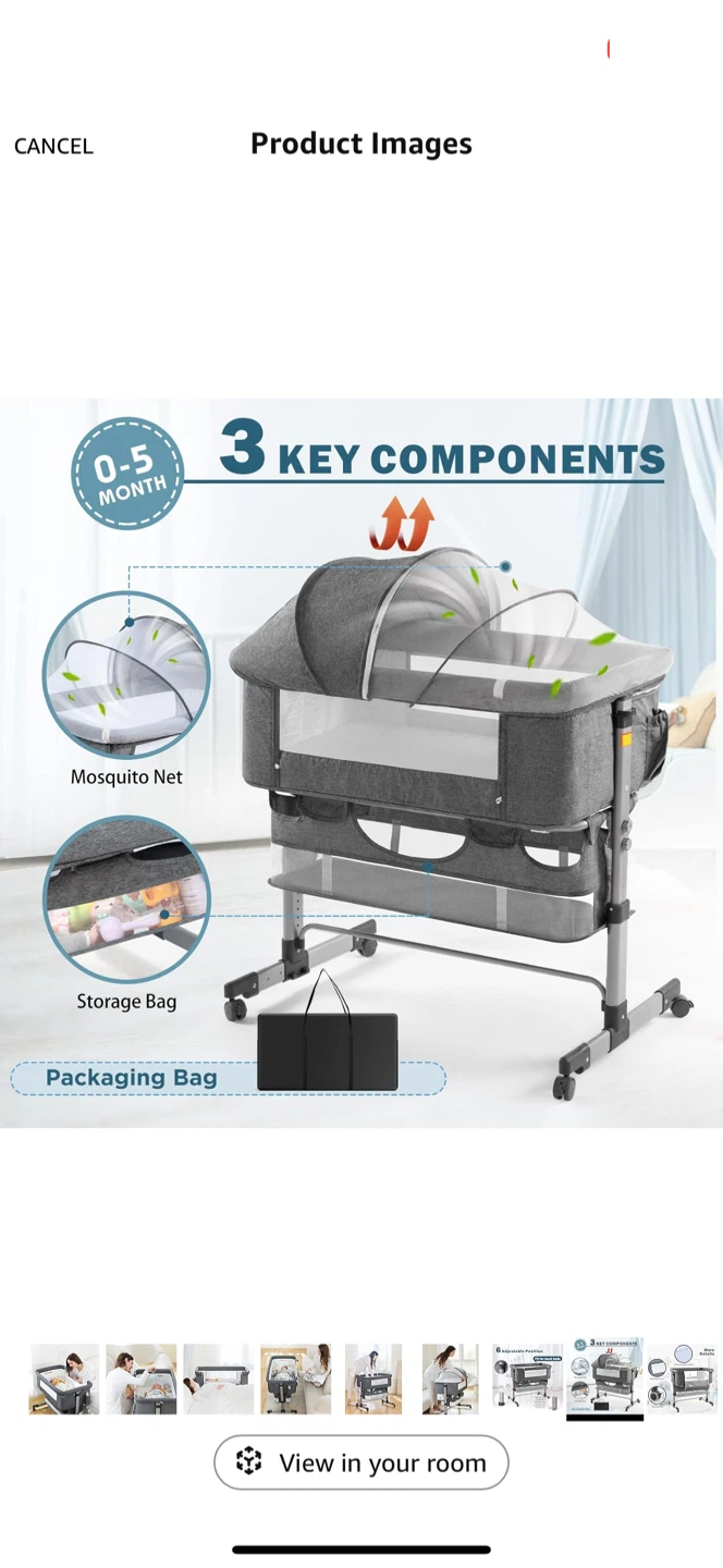 Adjustable Bedside Bassinet - bran New! - photo 3