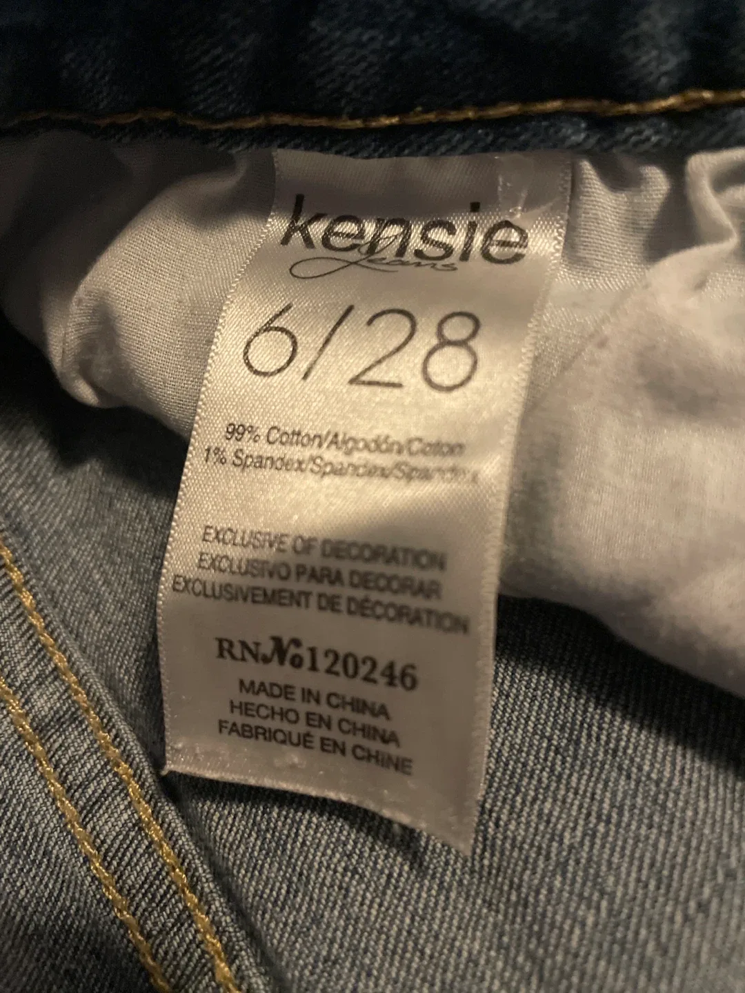 Kensie Denim Shorts - Size 6/28 image indicator(2)