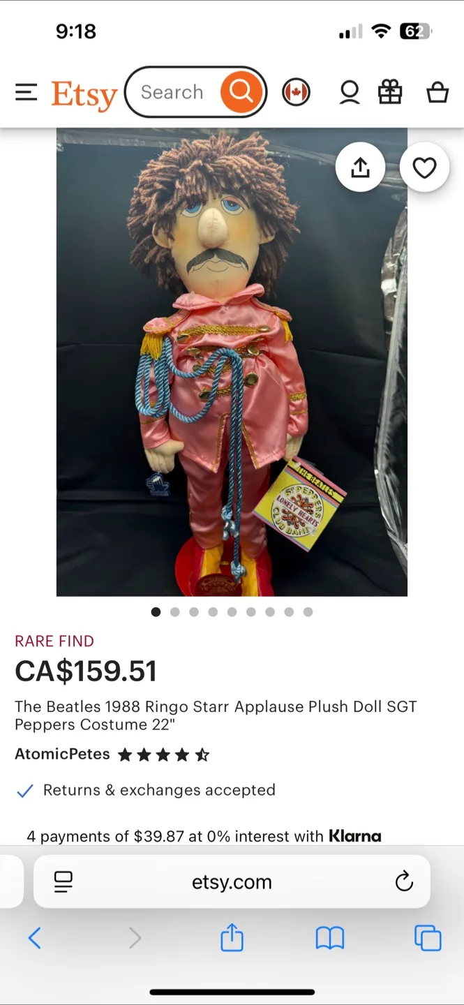 Applause Beatles Sgt. Pepper Doll and stand image indicator(9)