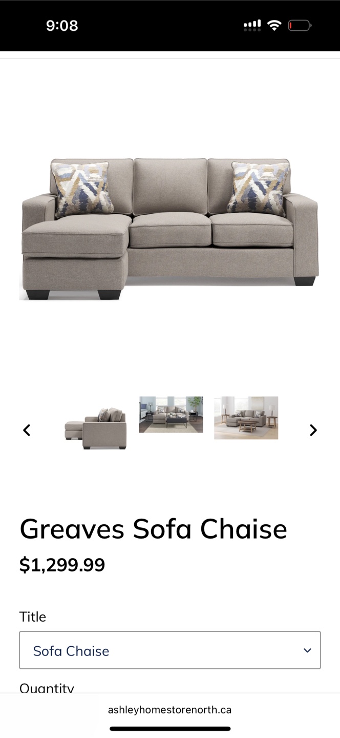 Ashley Greaves Sofa Chaise - photo 2