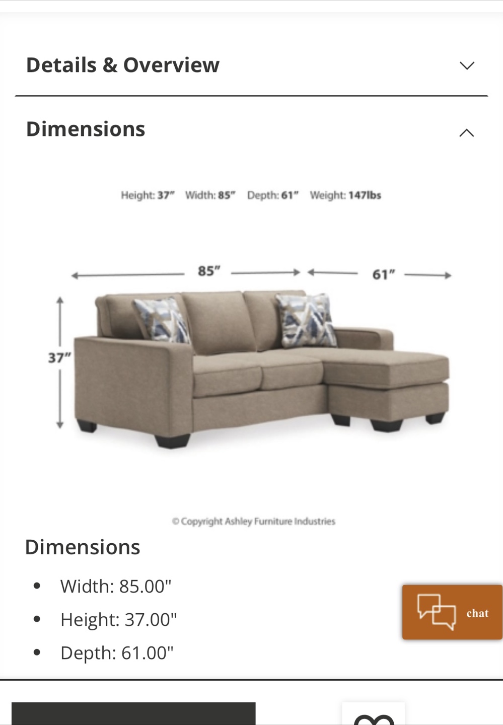 Ashley Greaves Sofa Chaise - photo 3