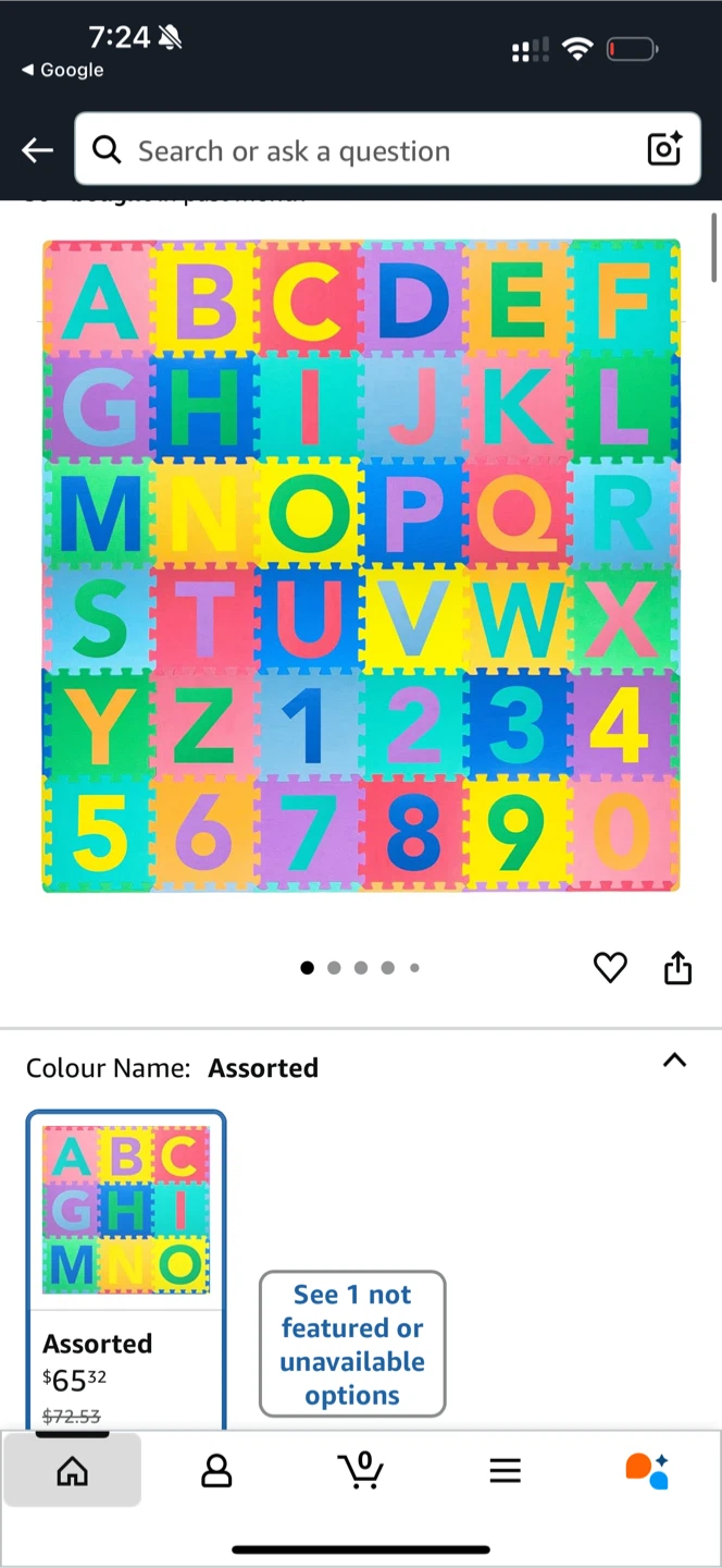 Alphabet & Number Foam Play Mat - photo 3