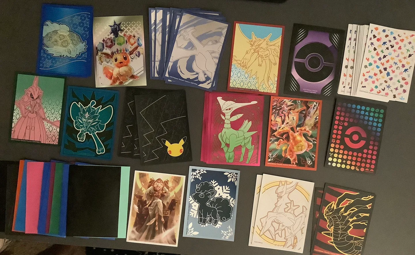 Assorted Pokémon card sleeves thumbnail