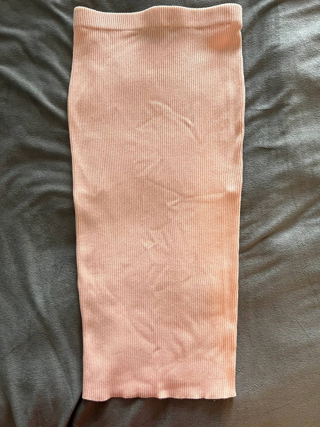Pink Ribbed Knit Skirt thumbnail