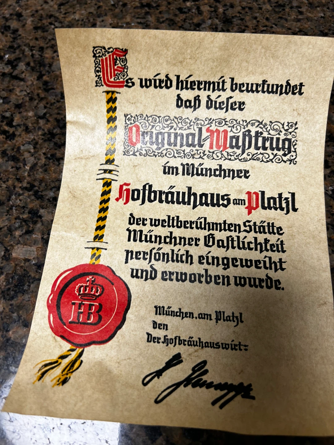 Hofbrauhaus Munchen Beer Stein - photo 3