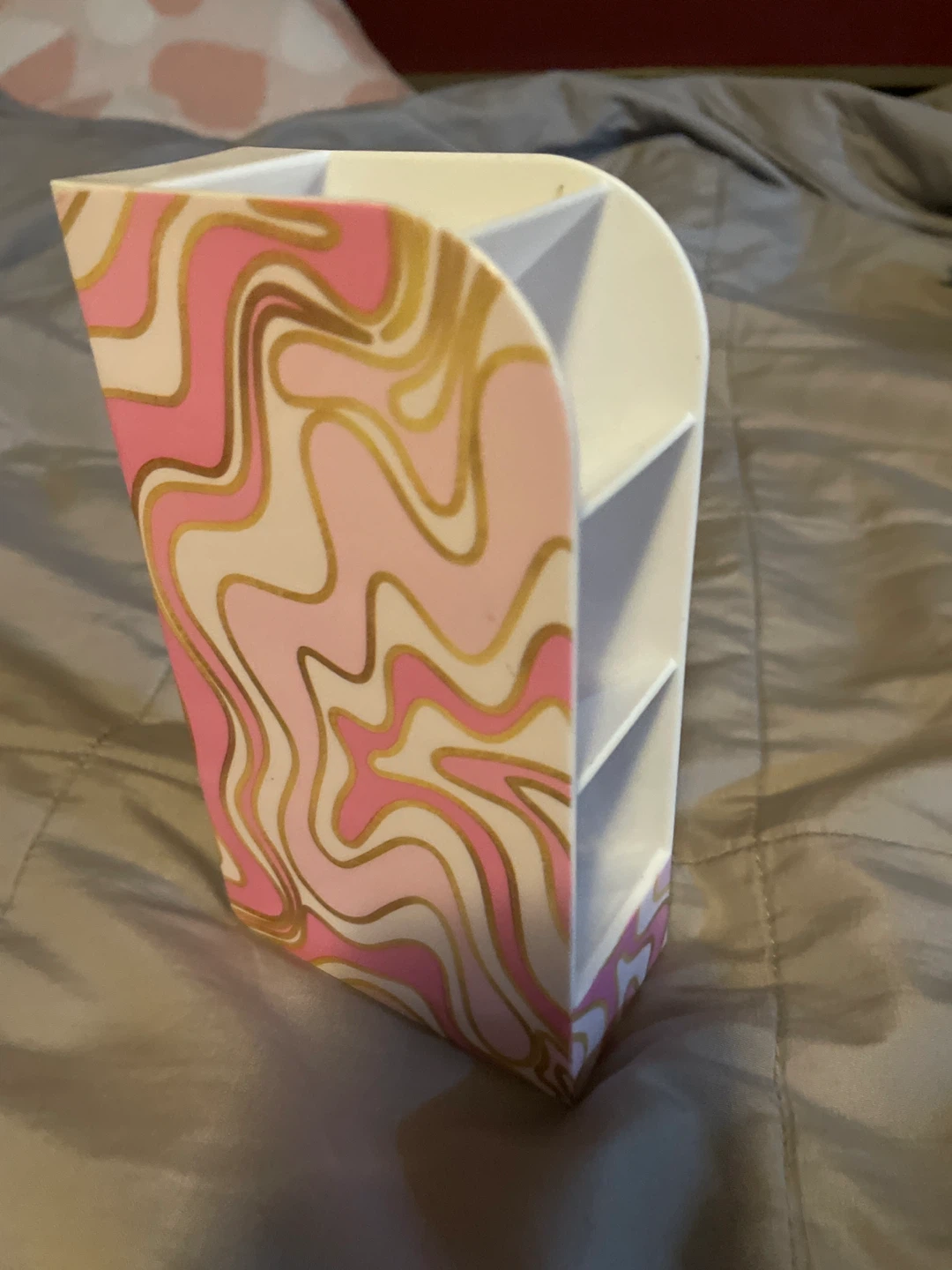 Pink & Gold Desk Organizer