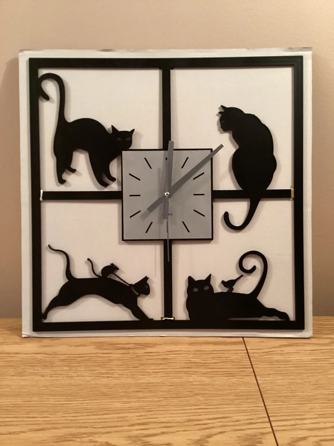 Cat Silhouette Wall Clock thumbnail