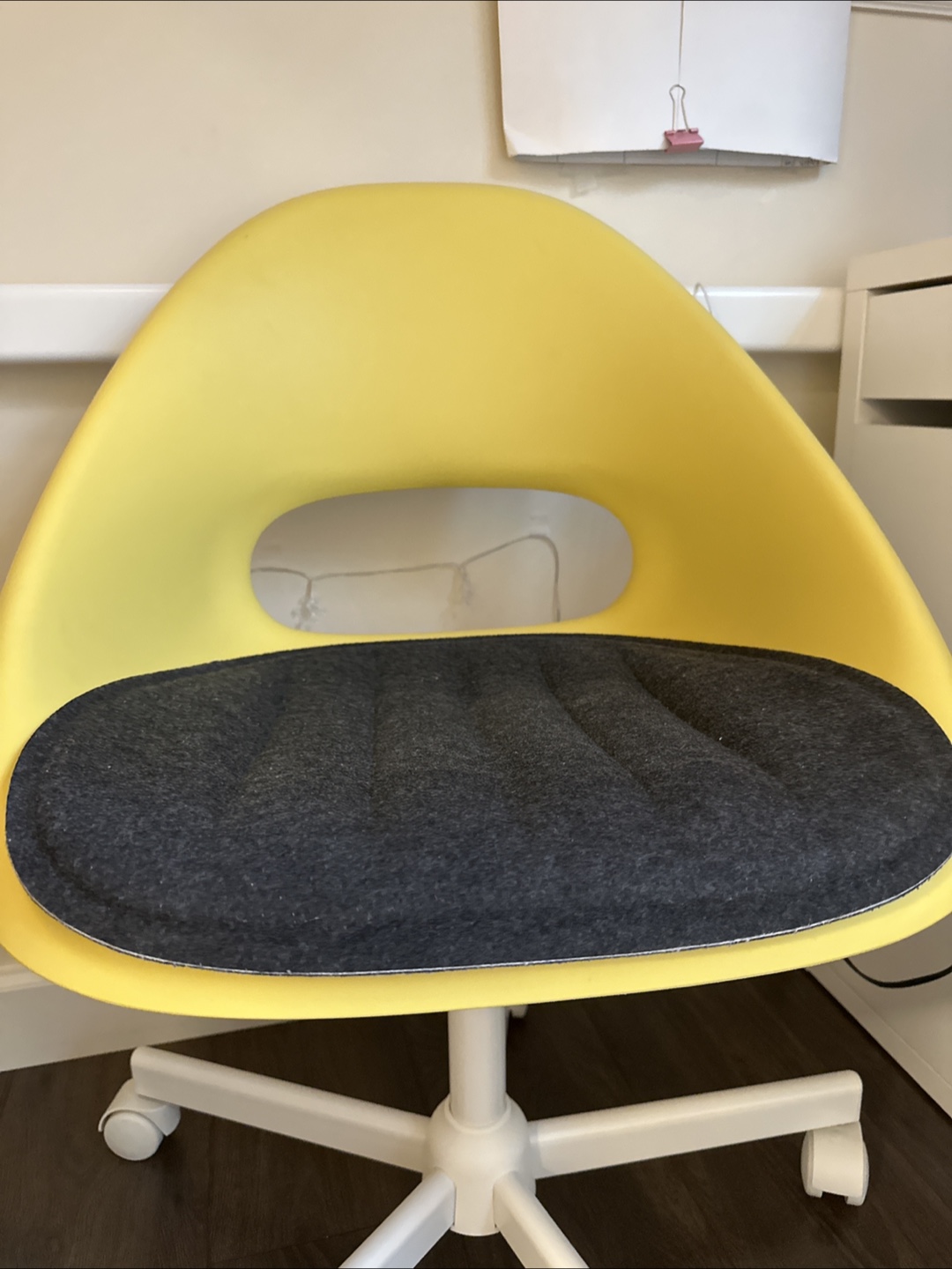 Yellow & Grey Swivel Desk Chair - photo 3