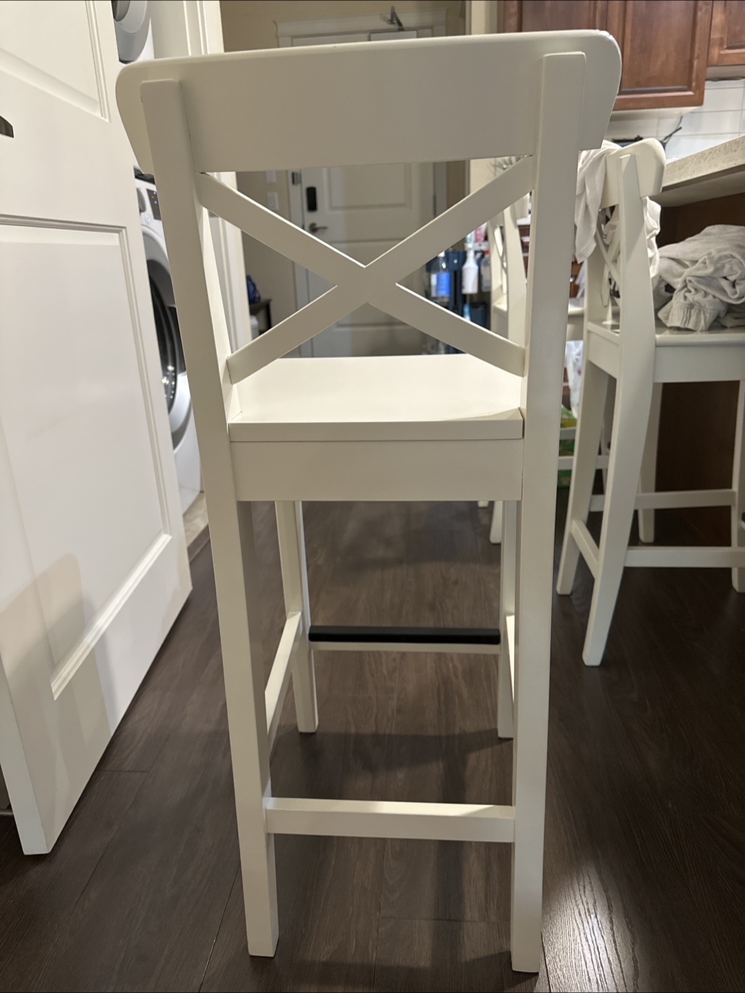 IKEA White Bar Stool - photo 3