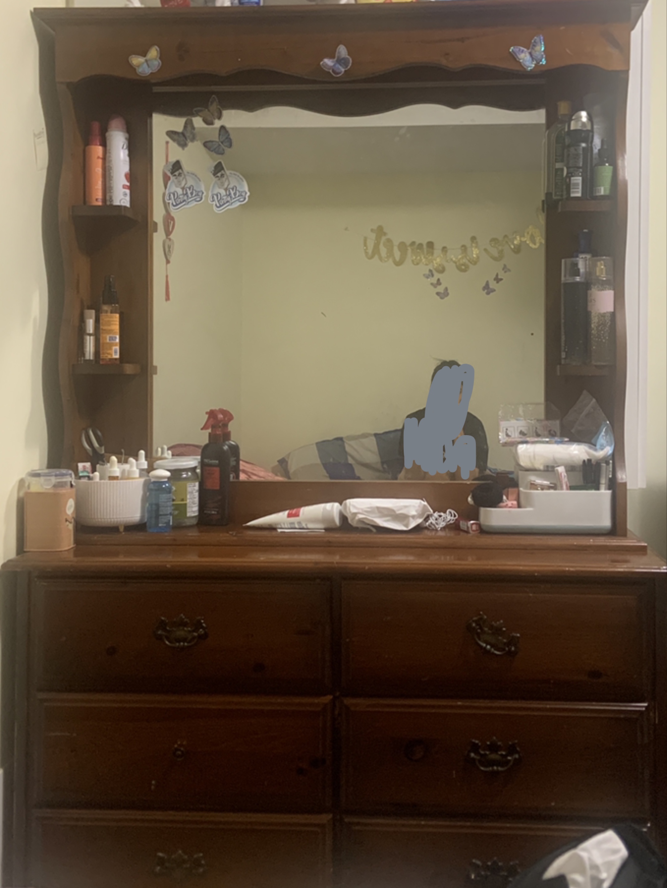 Wooden Dresser with Mirror - photo 2