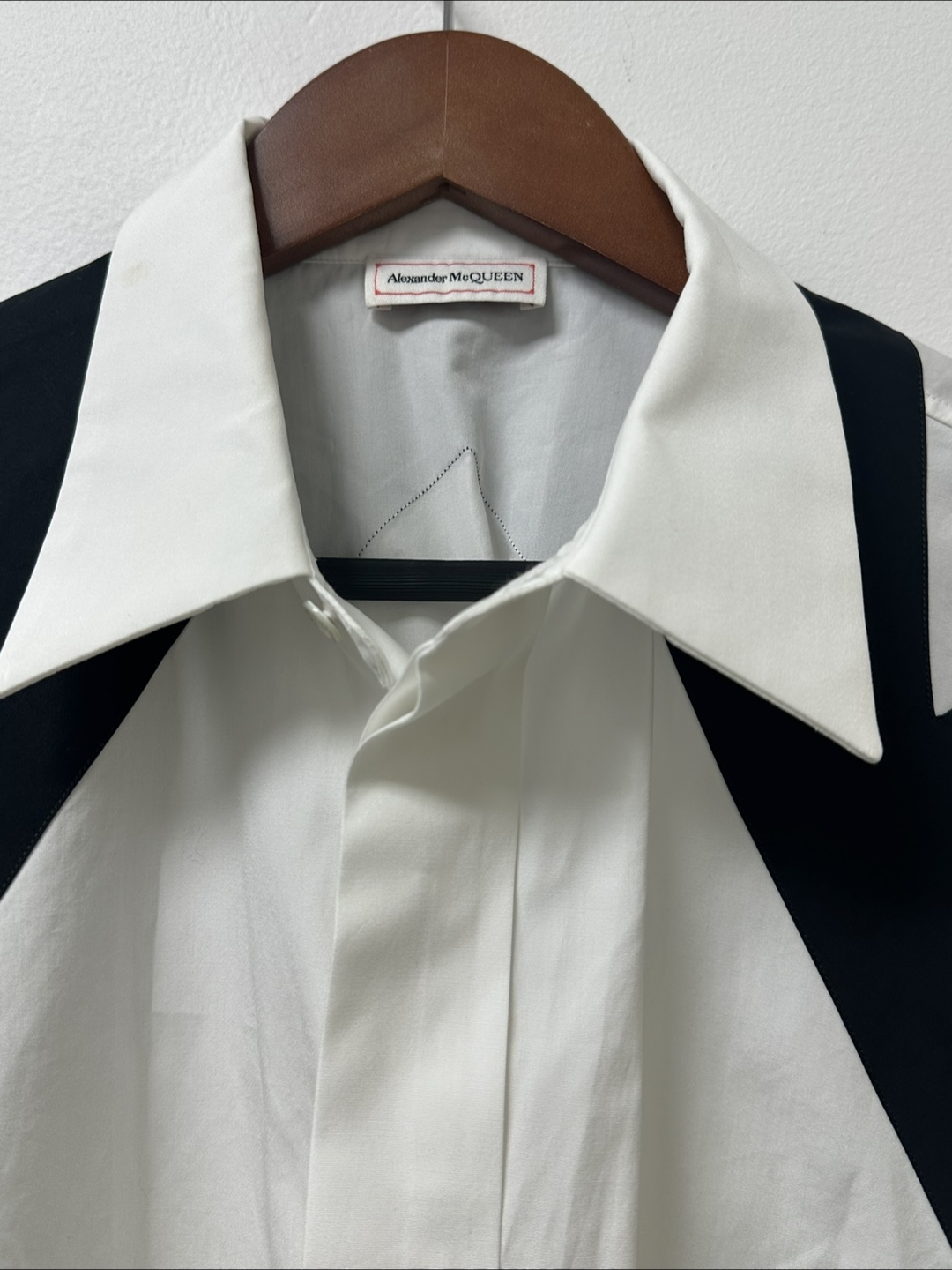 Alexander McQueen White & Black Panel Shirt