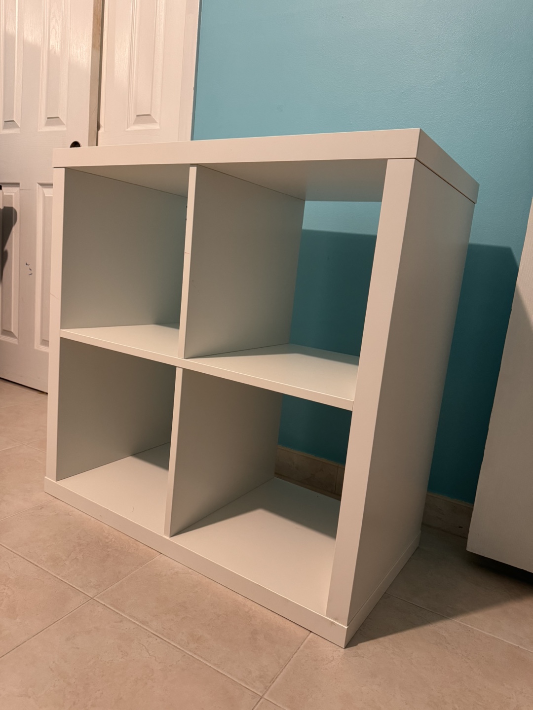 White 4-Cube Storage Shelf - photo 2