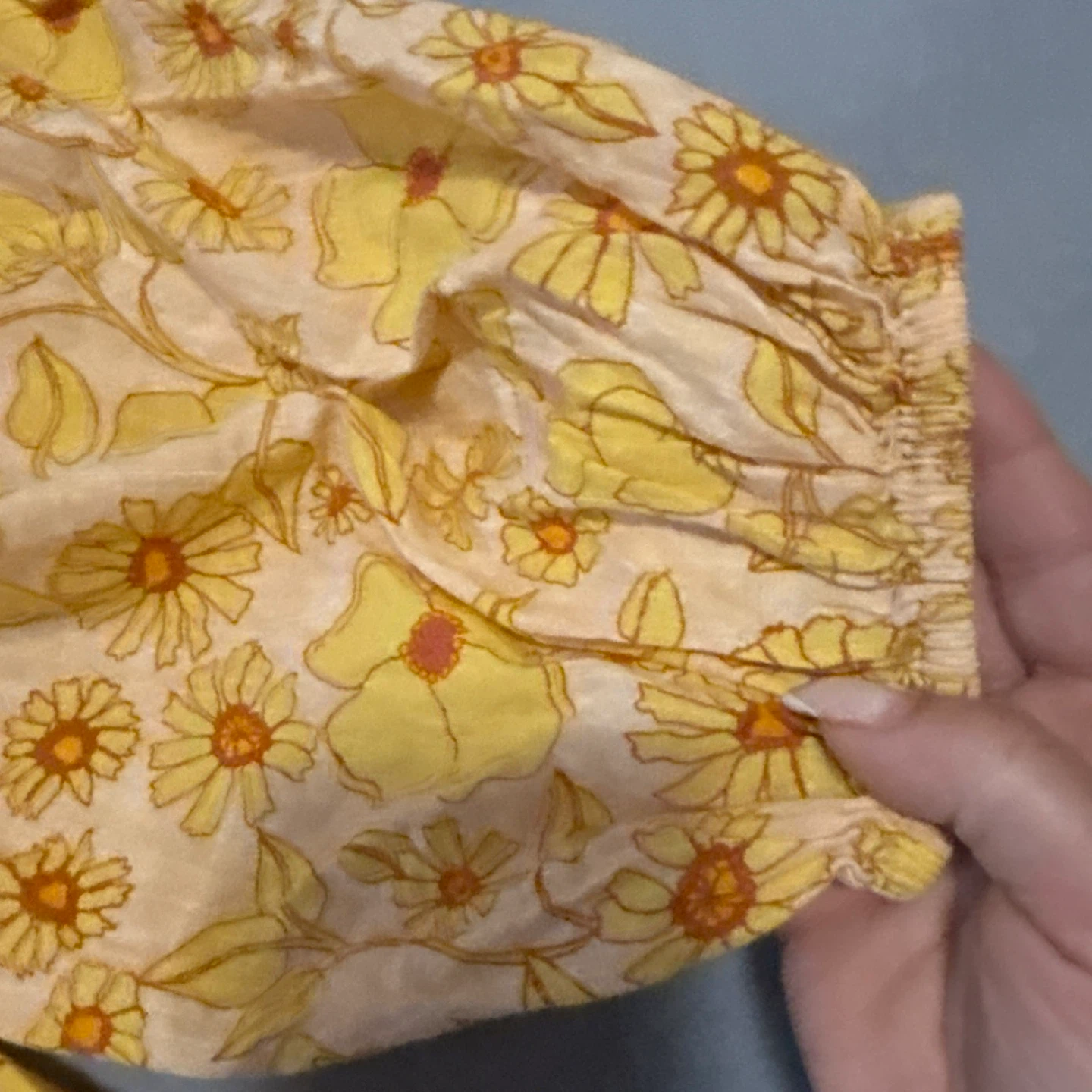 Floral Print Blouse - Yellow free people size large - photo 3