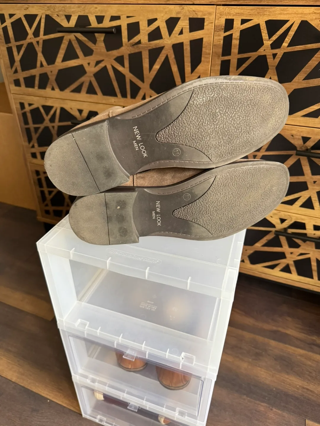 New Look Men's Brown Suede Chelsea Boots - Size 11 image indicator(5)