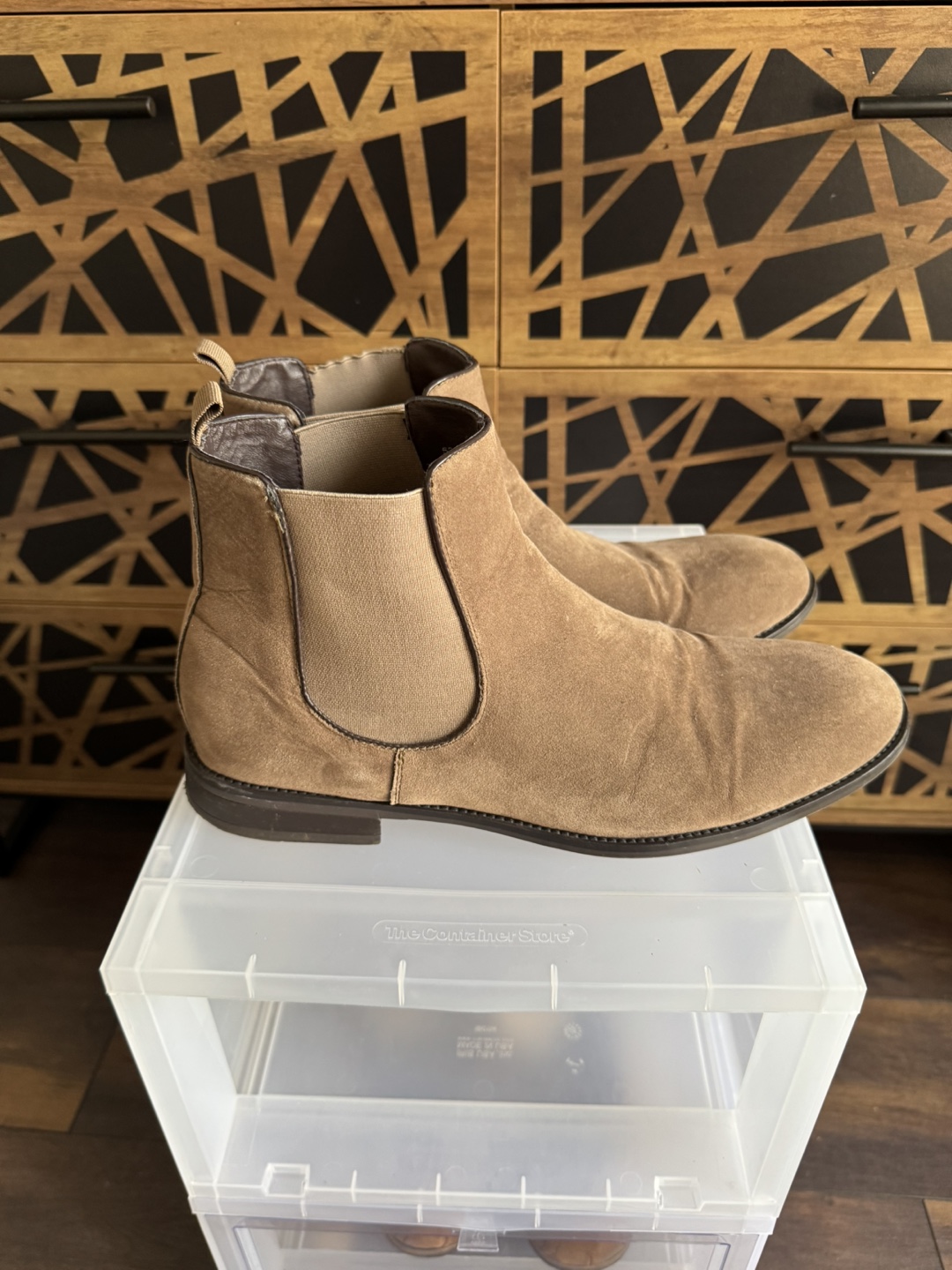 New Look Men's Brown Suede Chelsea Boots - Size 11