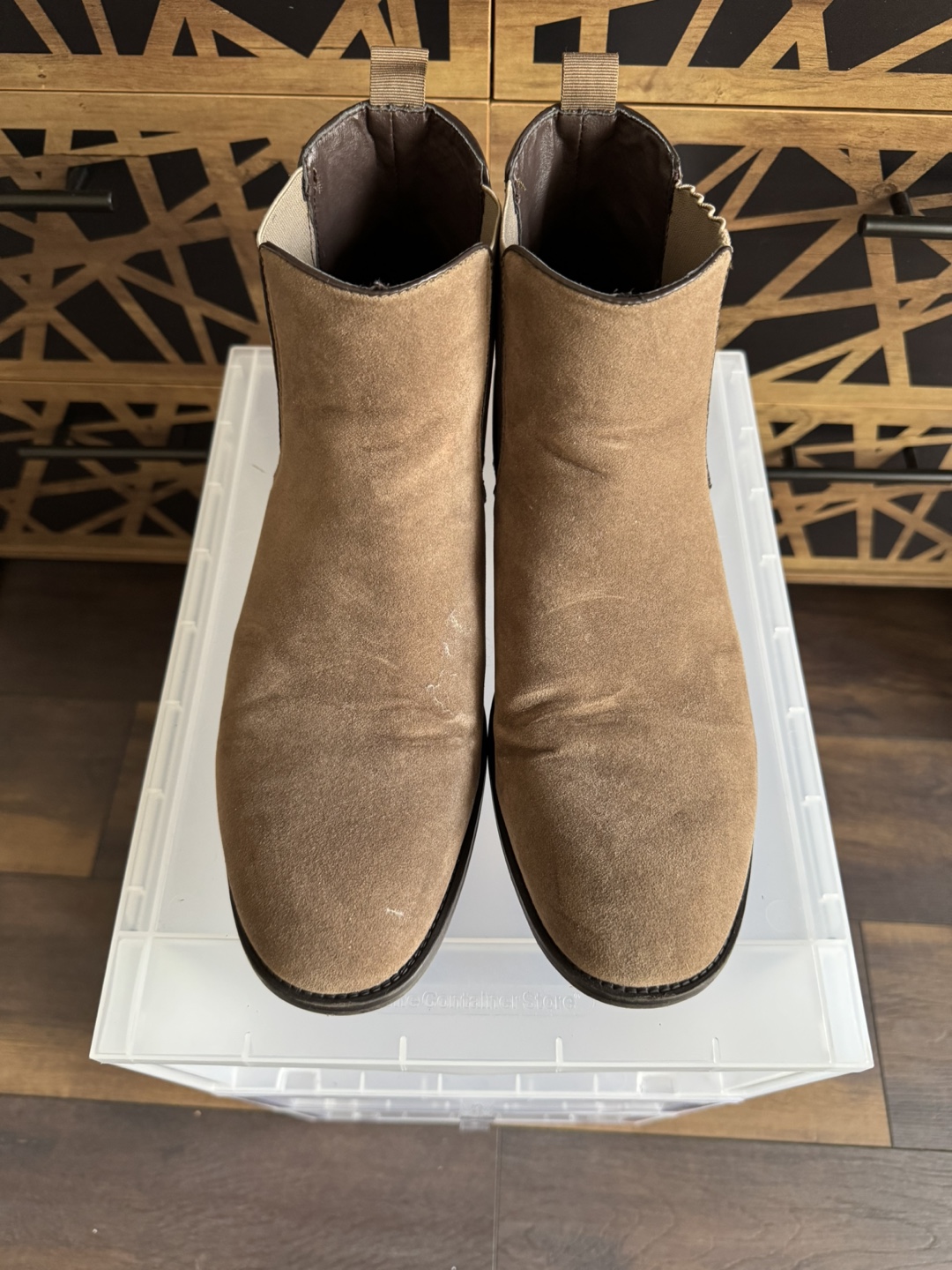 New Look Men's Brown Suede Chelsea Boots - Size 11 - photo 3