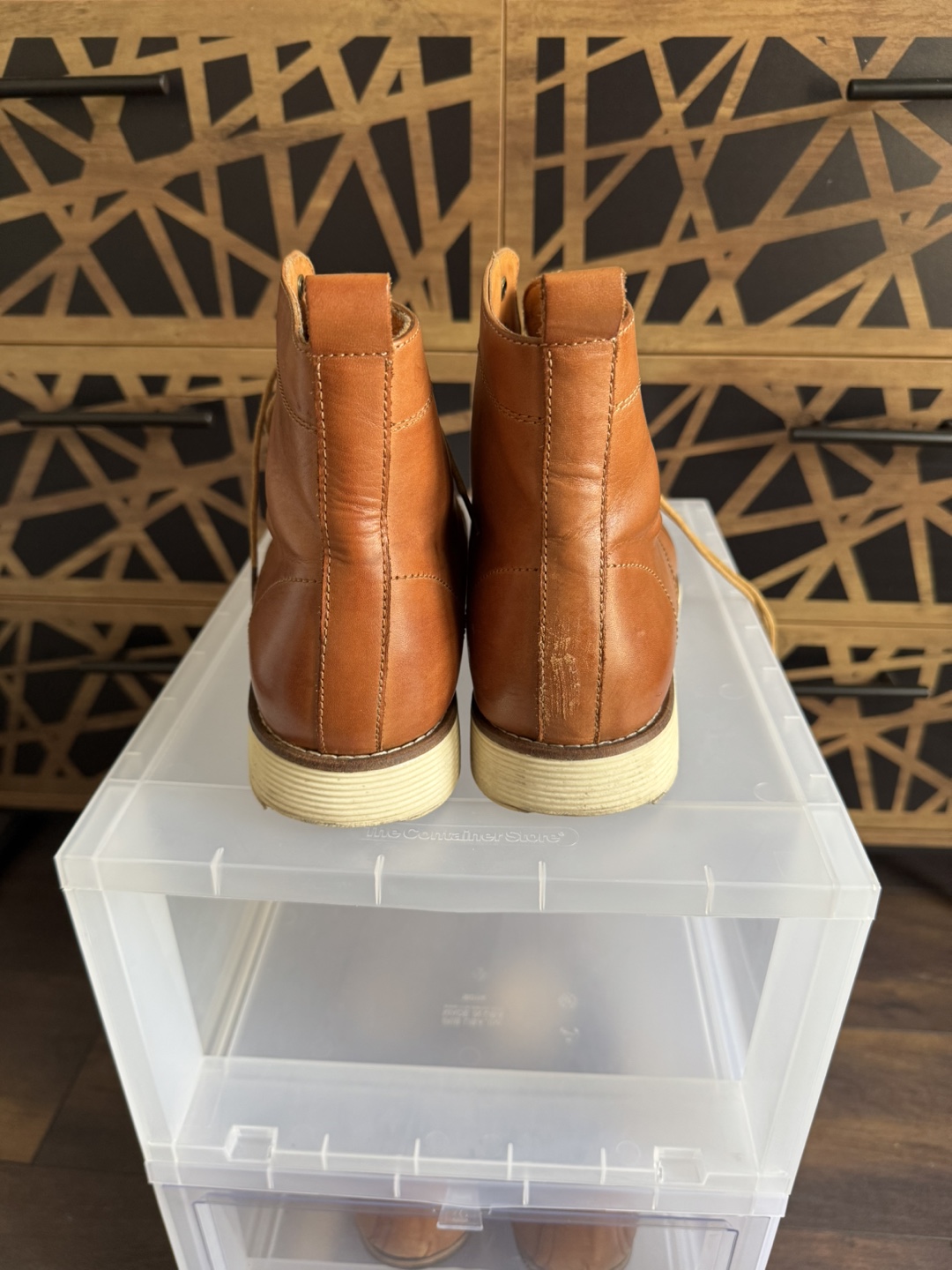 Brown Leather Boots Size 12 - photo 4