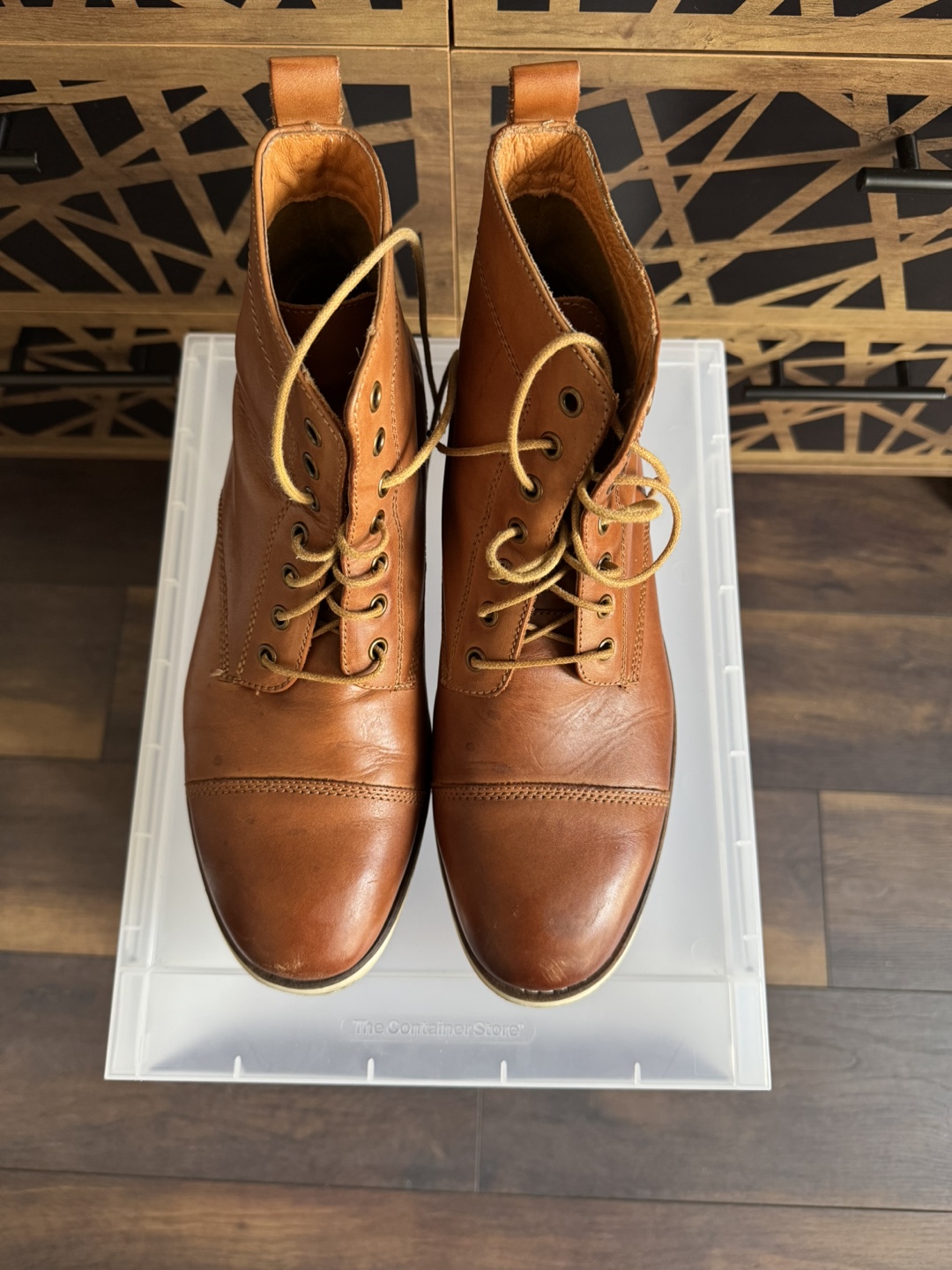 Brown Leather Boots Size 12 - photo 2