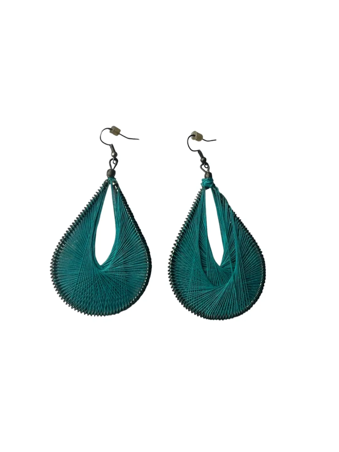 Zara Teal Thread Drop Earrings thumbnail