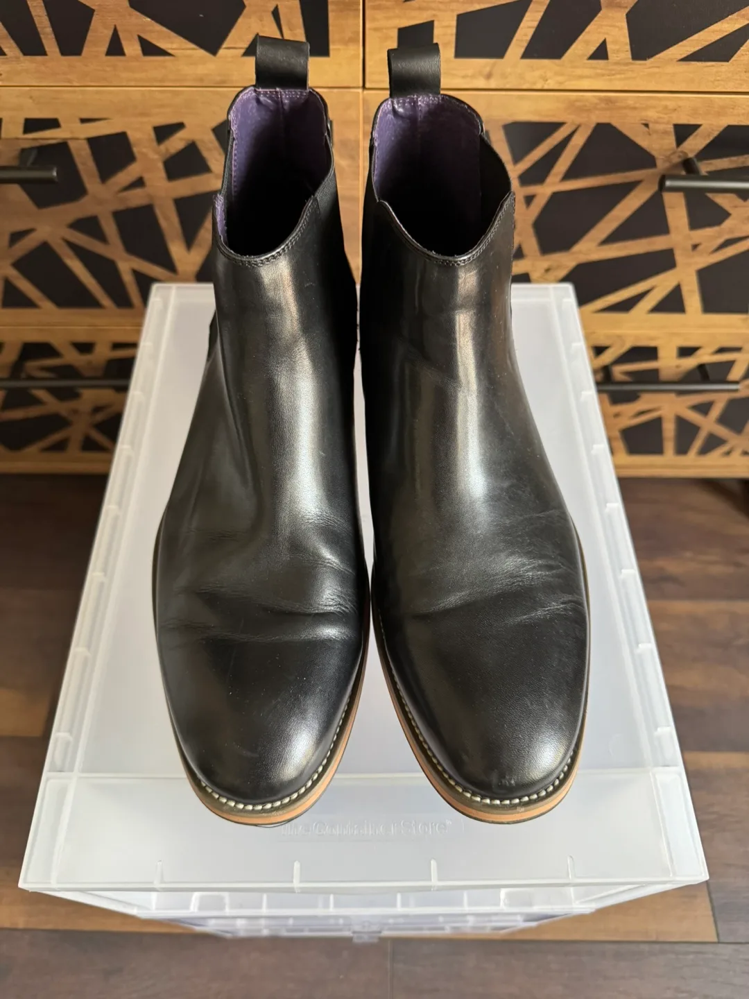 Jackthreads Black Leather Chelsea Boots - Size 12 image indicator(2)