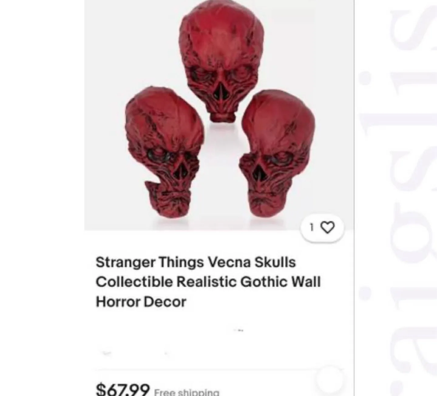 Stranger Things Vecna Skulls Wall Decor thumbnail