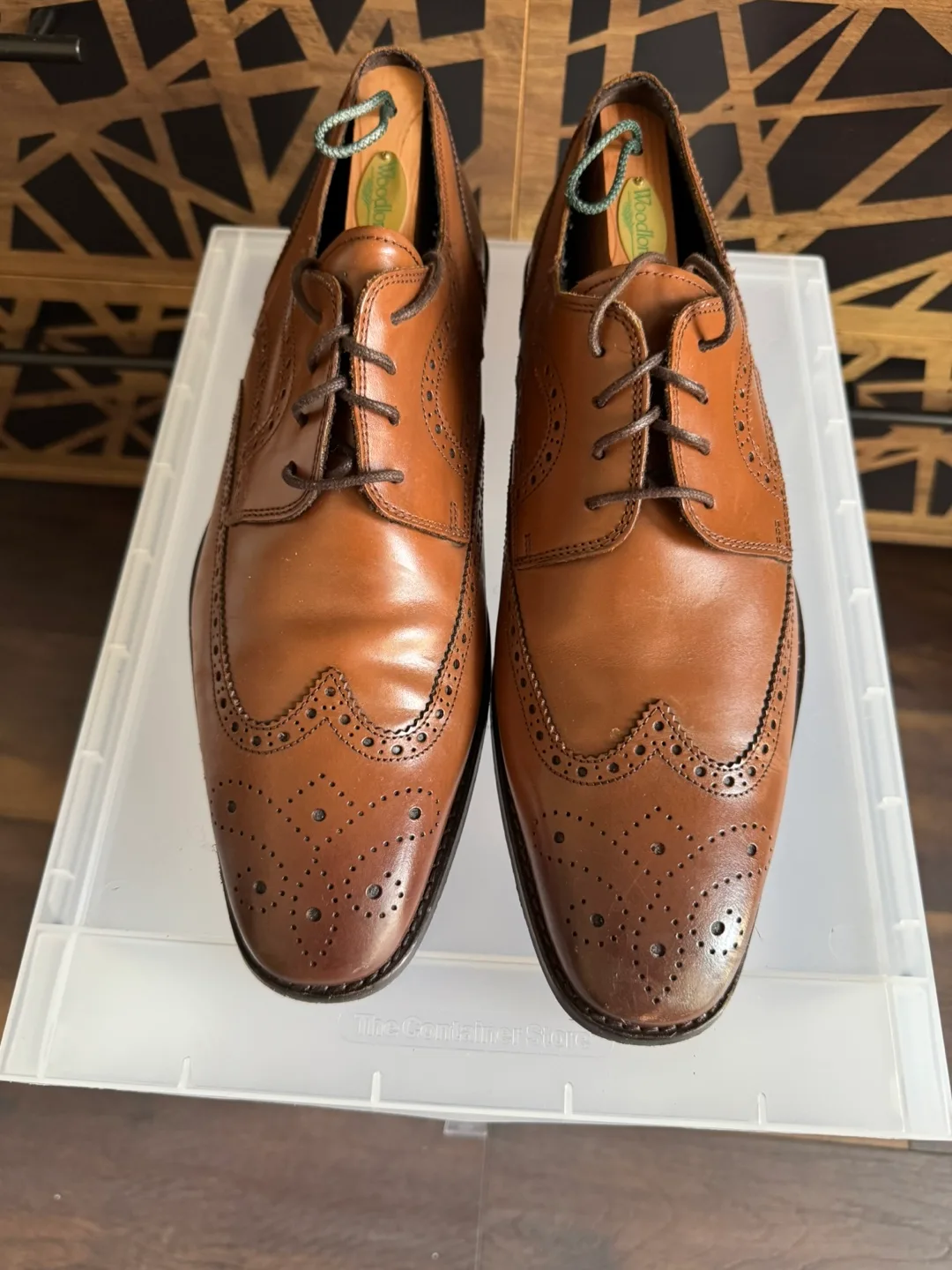 Florsheim Brown Leather Wingtip Dress Shoes image indicator(4)