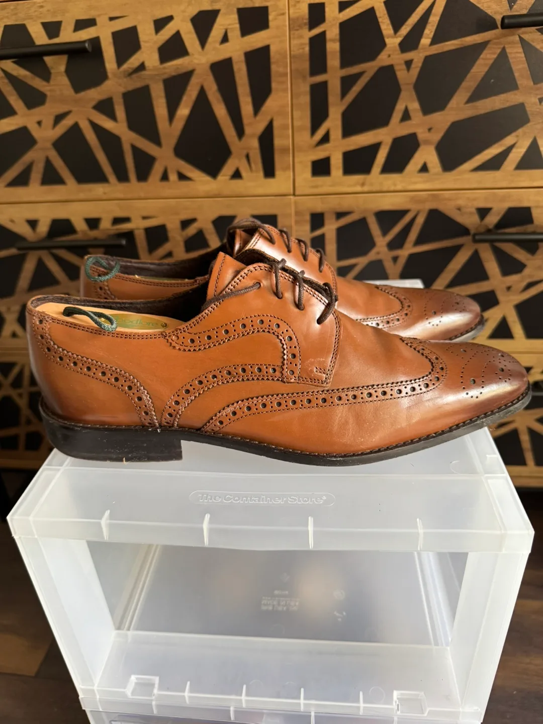 Florsheim Brown Leather Wingtip Dress Shoes