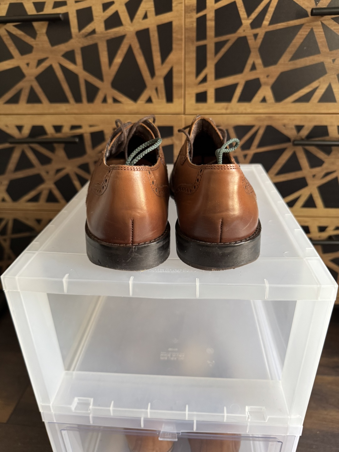 Florsheim Brown Leather Wingtip Dress Shoes - photo 2