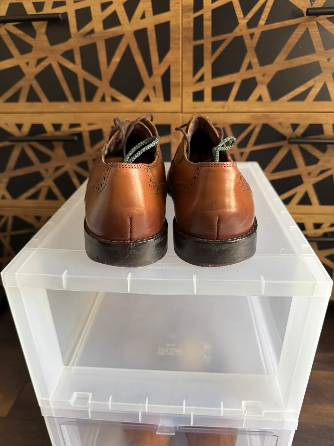 Florsheim Brown Leather Wingtip Dress Shoes image indicator(2)