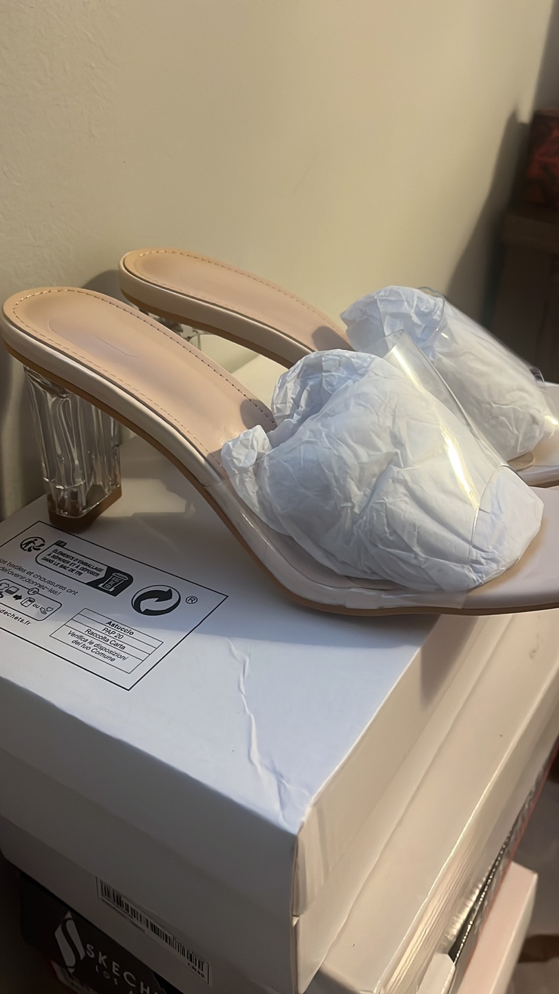 Black Heeled Slingbacks - Size 7