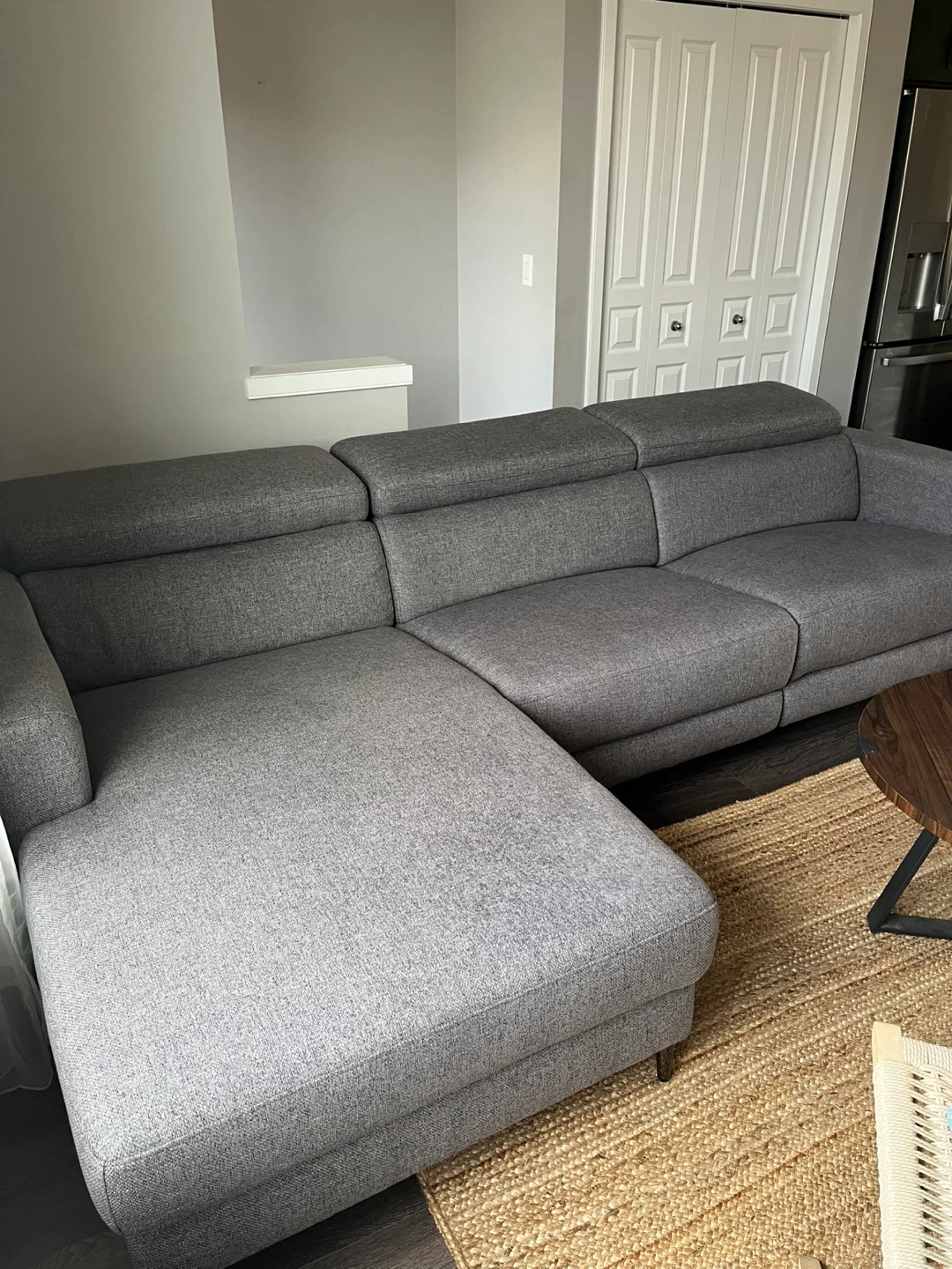 🔥🔥Moving out Sale - Sectional sofa with recliner feature 🥕