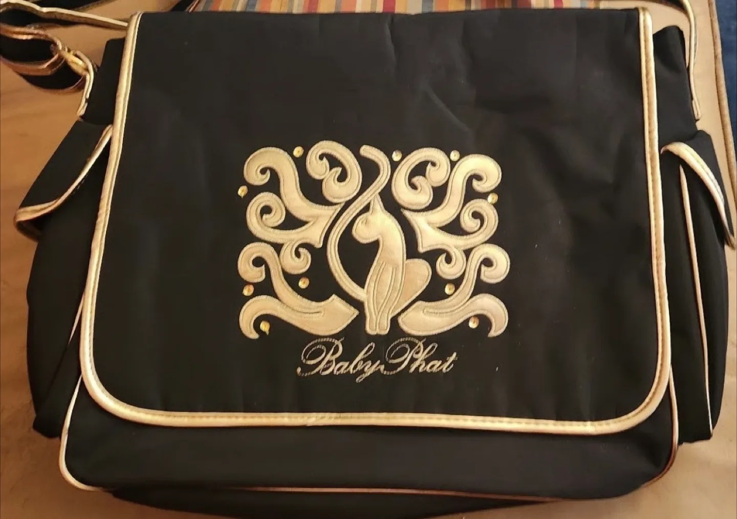 Baby Phat Black Diaper Bag Gently Loved! thumbnail