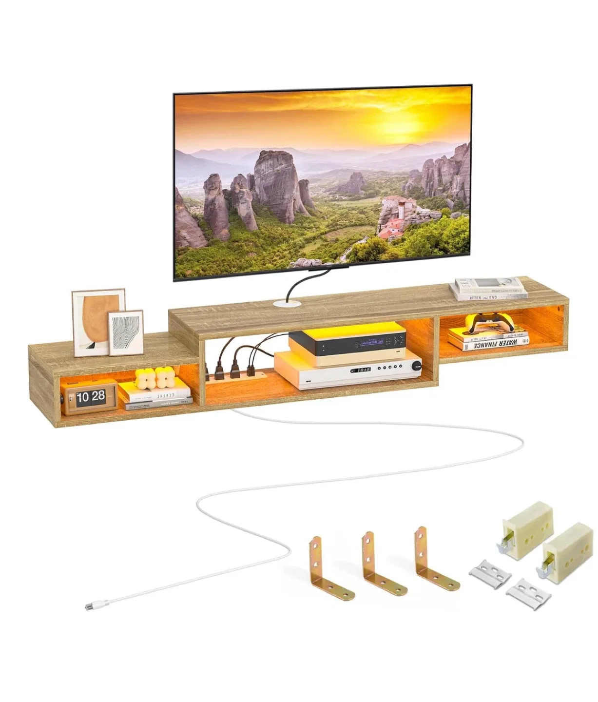 Floating TV Stand with LED Lights thumbnail