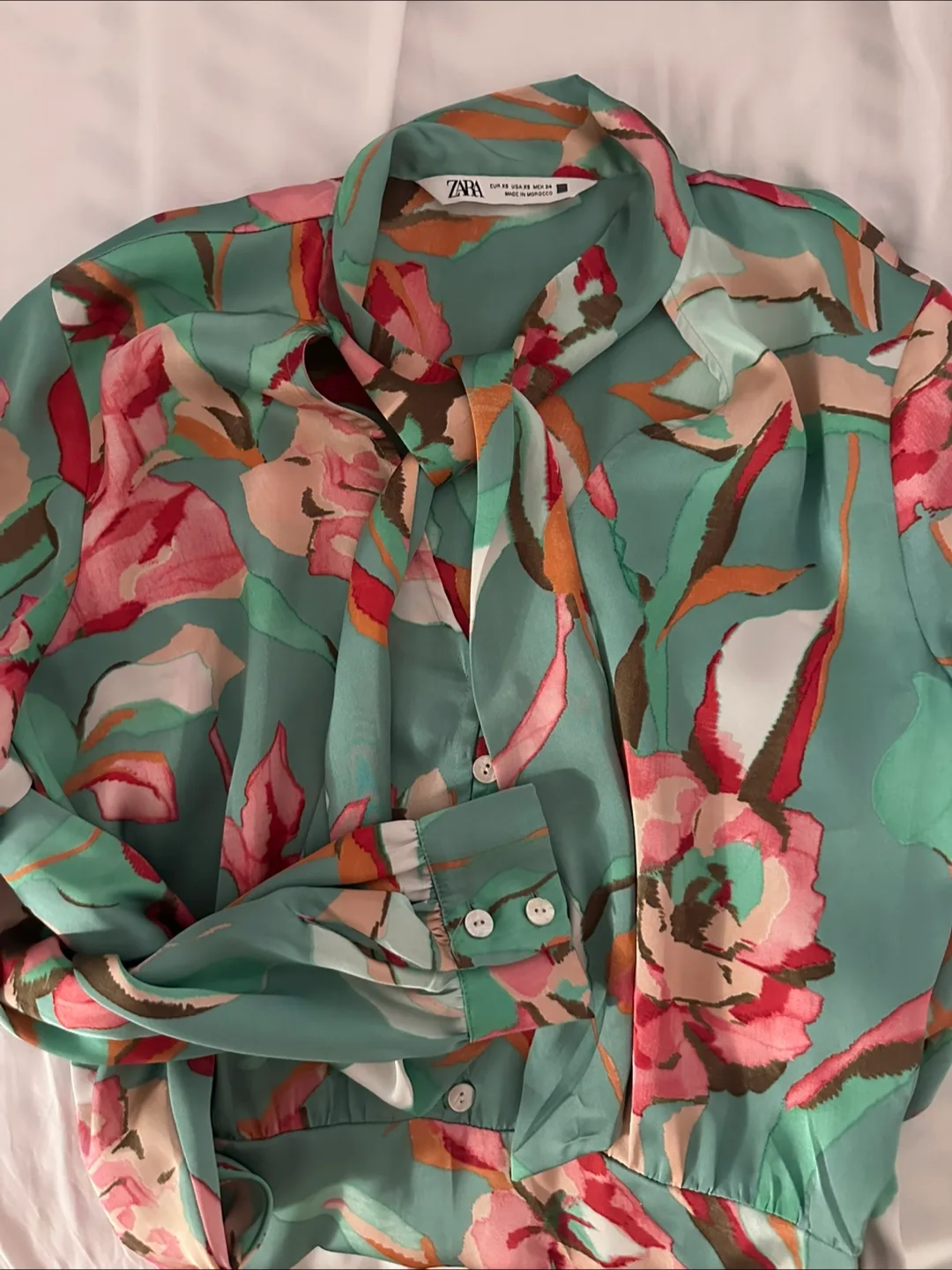 Zara Floral Print Mini Dress - Size XS image indicator(2)