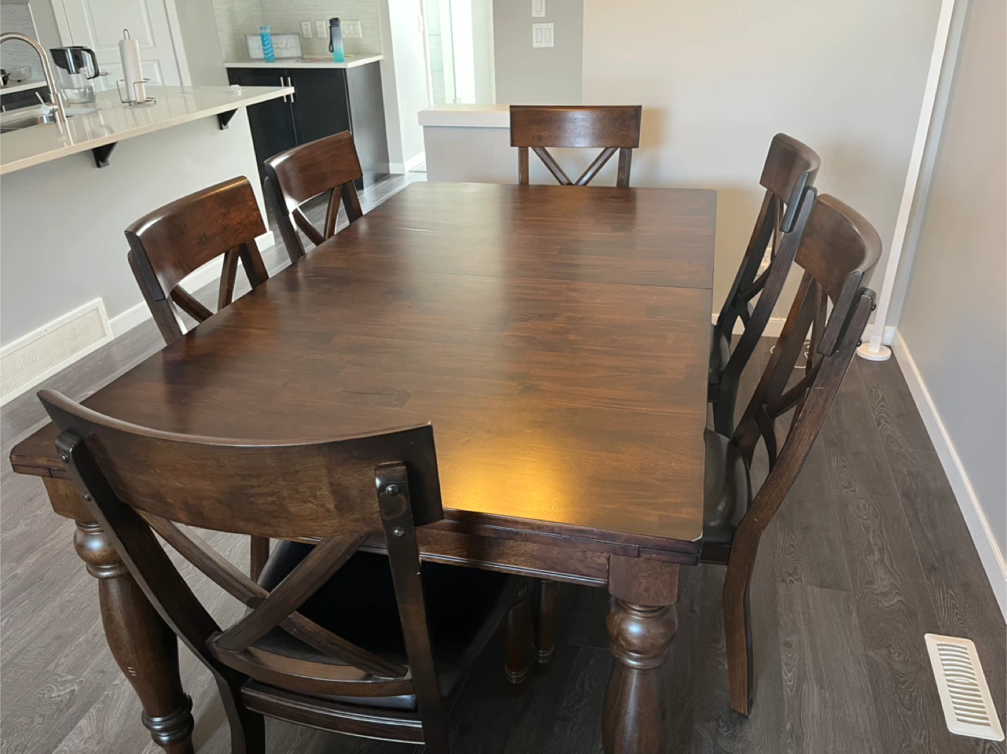 🔥🔥Dining Table with 6 Chairs - Dark Brown 🔥🔥