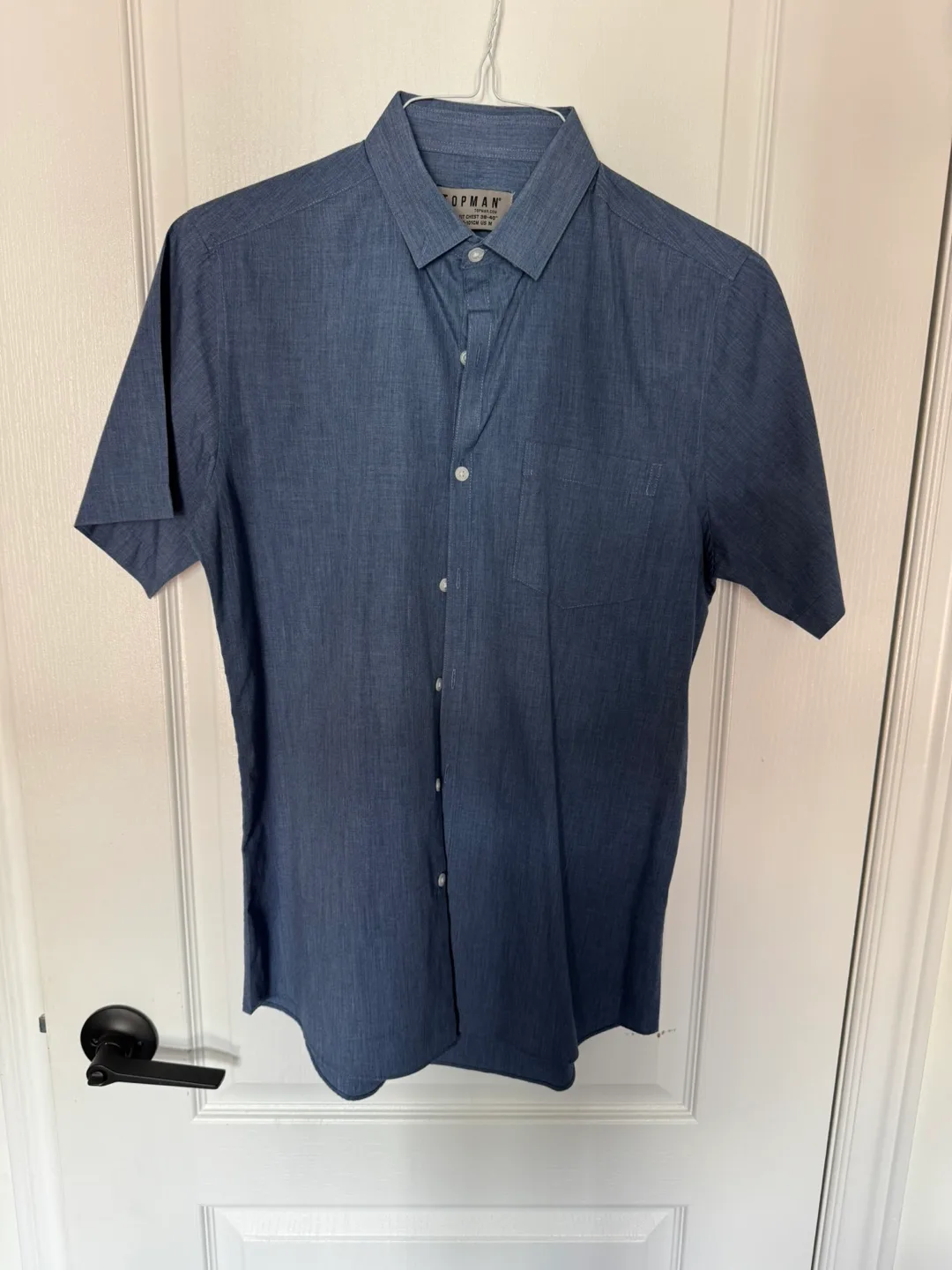 Topman Blue Short Sleeve Shirt - Size M thumbnail