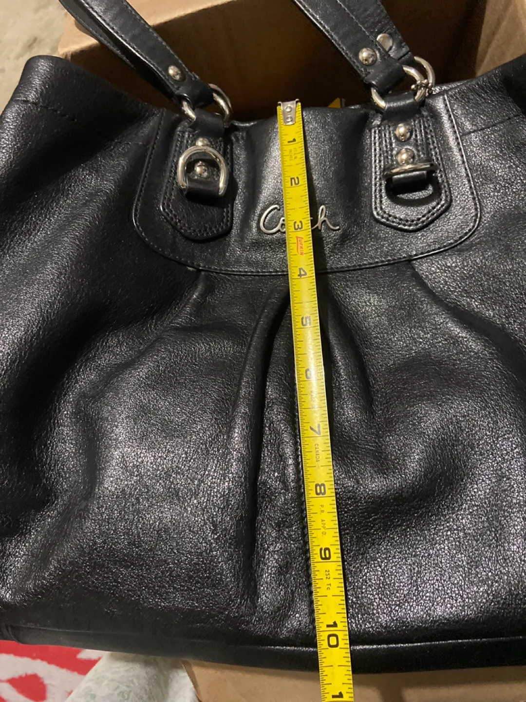 Coach Black Leather Shoulder Bag image indicator(5)